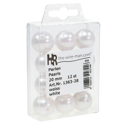Article Perles déco blanches Ø20mm 12pcs