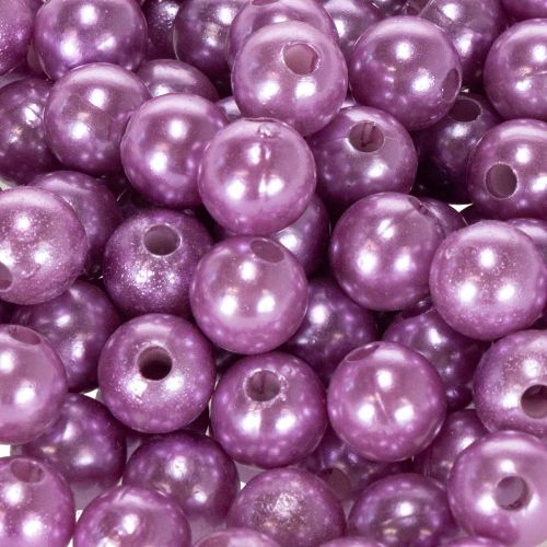 Perles décoratives en plastique violet Ø10mm - Lot de 115 | Floristik24.fr