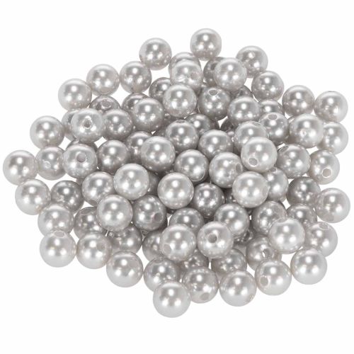 Perles décoratives argentées 10 mm - Lot de 115 acheter | Floristik24.fr