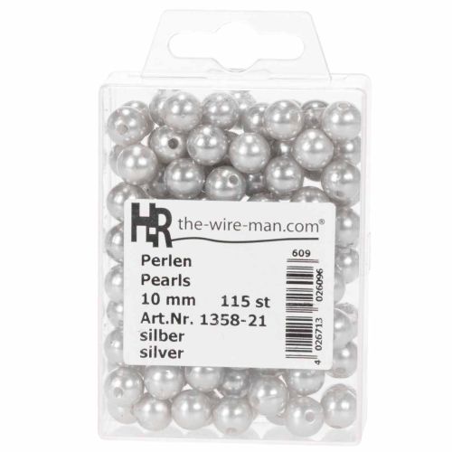 Perles décoratives argentées