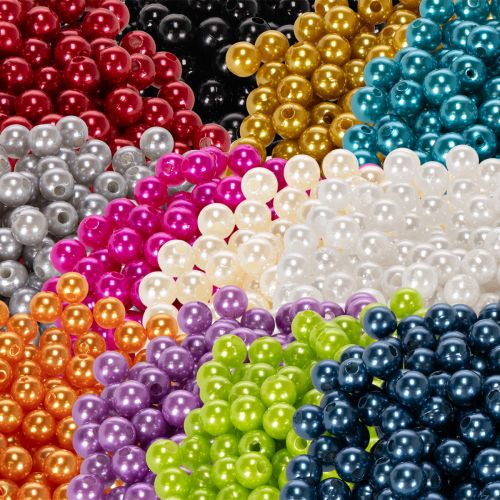 Perles Décoratives en Plastique Ø8mm – Boîte de 250 pièces acheter | Floristik24.fr
