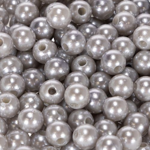 Perles décoratives en plastique argenté Ø8 mm – Lot de 250 | Floristik24.fr