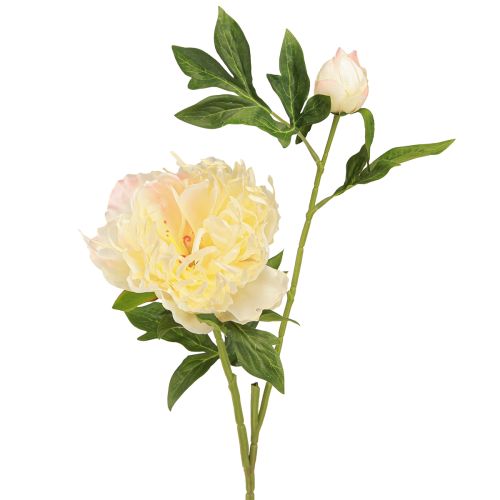Décoration Pivoines Fleurs Artificielles Fleur Jaune L64cm 2pcs