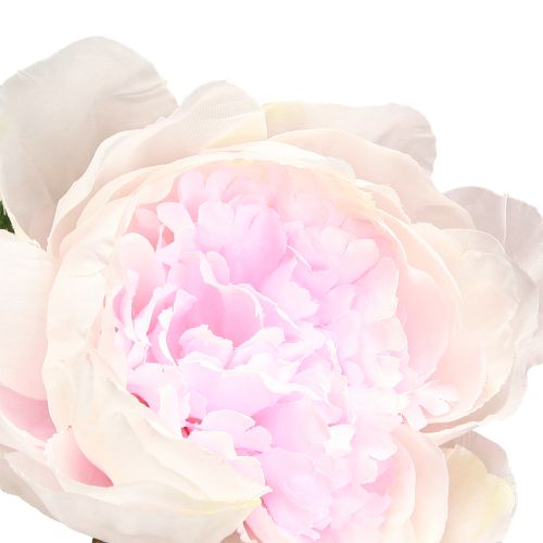 Article Décoration Pivoines Rose 3 Fleurs Longue Tige L80cm 2pcs