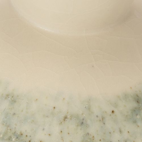 Coupe décorative en céramique crème et vert gris Ø20cm H16cm | Floristik24.fr