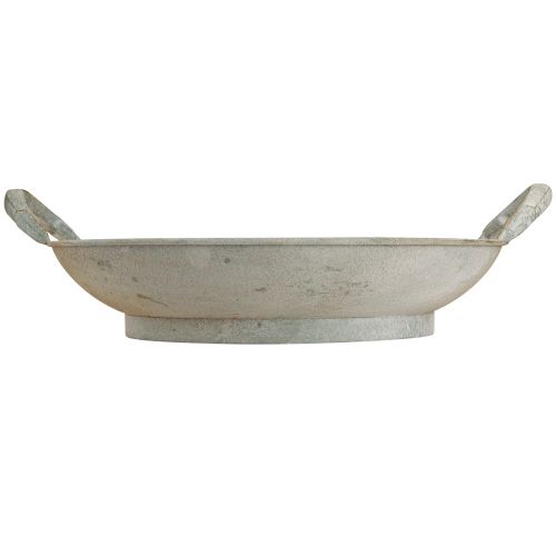 Article Bol décoratif shabby chic décoration métal gris avec anses Ø31cm
