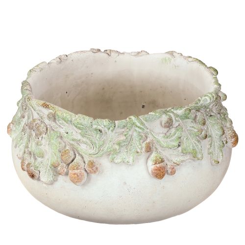 Bol décoratif en pierre moulée, bol à plantes en forme de glands, Ø20cm H10cm