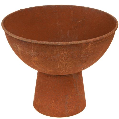 Article Bol décoratif avec pied coupe bol métal rouille Ø20,5cm 2pcs
