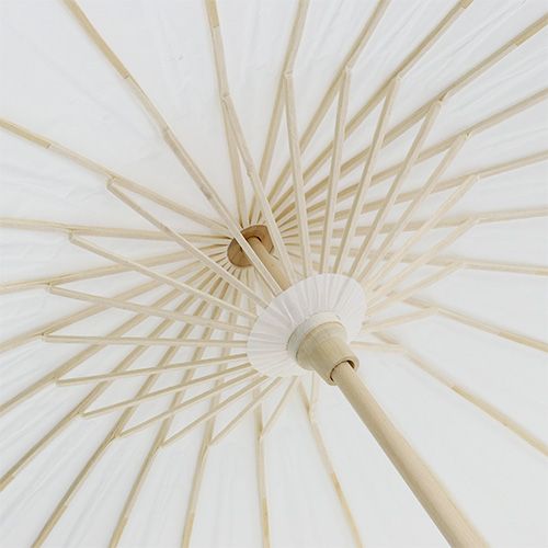 Floristik24 Ombrelle de décoration blanche Ø 60 cm H. 42 cm