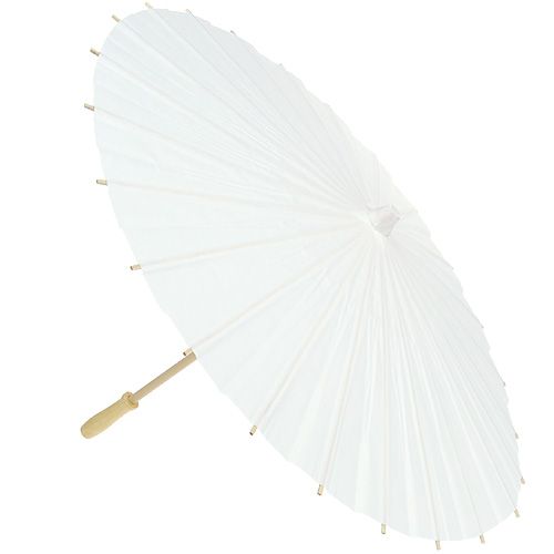 Floristik24 Ombrelle de décoration blanche Ø 60 cm H. 42 cm