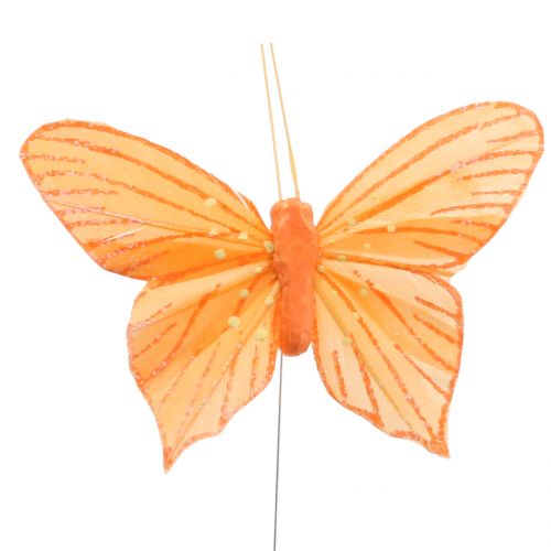 Papillon déco orange 12pcs