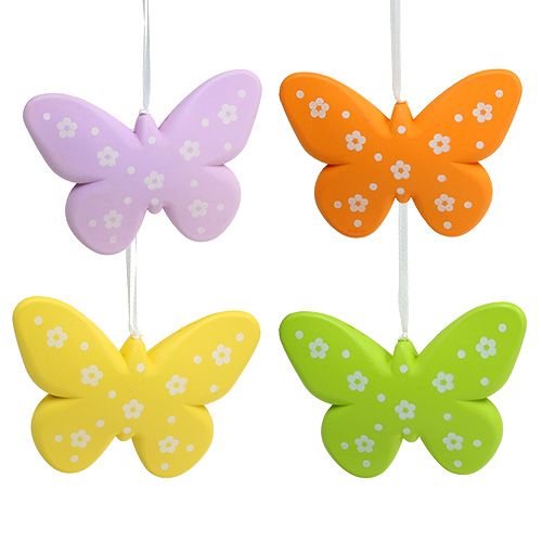 Floristik24 Papillons décoratifs multicolores 11,5cm 5pcs