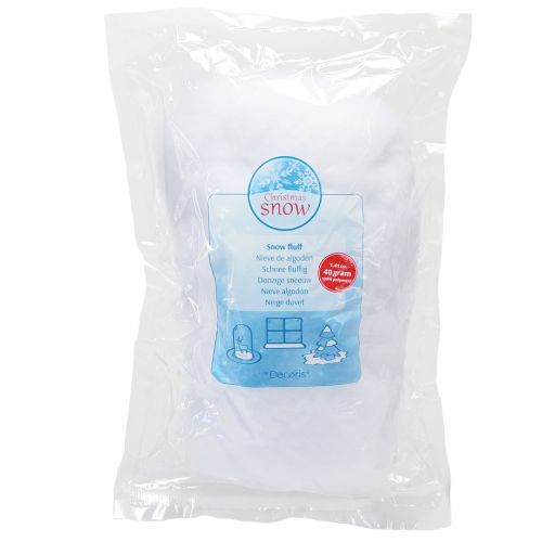 Floristik24 Coussin de neige décoratif en peluche neige décorative 40g