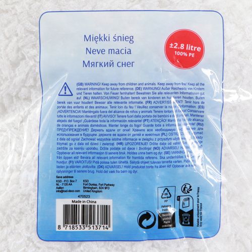 Article Flocons de neige décoratifs blanc décoration d&#39;hiver blanc 2,8l