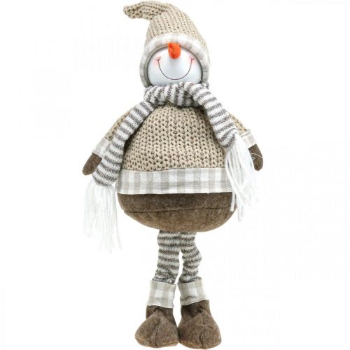Floristik24 Déco bonhomme de neige avec bonnet et écharpe Figurine de Noël H44cm
