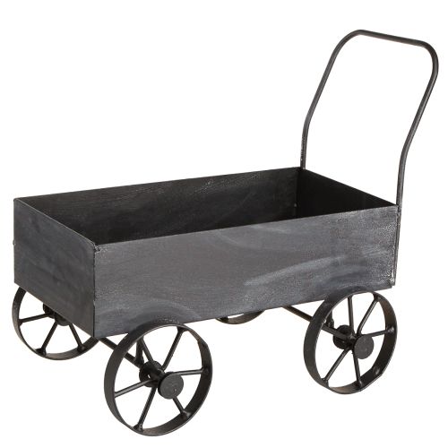 Article Brouette jardinière décorative métal anthracite L30cm