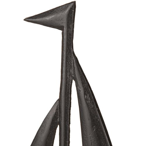 Article Voilier Décoratif Bois Métal Noir Naturel H30.5cm