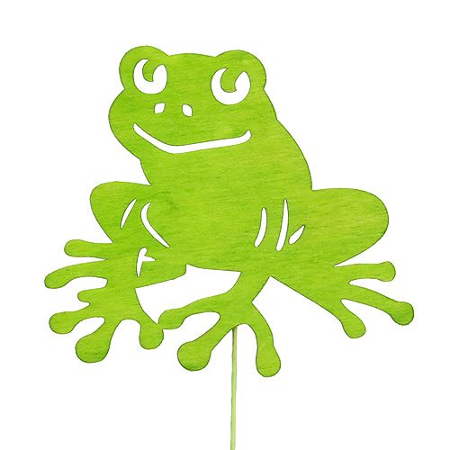 Floristik24 Bâtonnets décoratifs grenouille verte 7cm - 10cm 12pcs