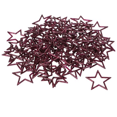 Article Décoration de table décorative à paillettes étoiles baies Noël 4,5 cm 120 pcs