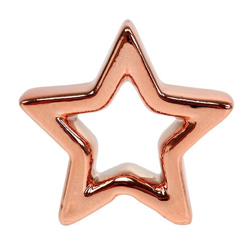 Floristik24 Deco Star Cuivre 6,5cm 6pcs