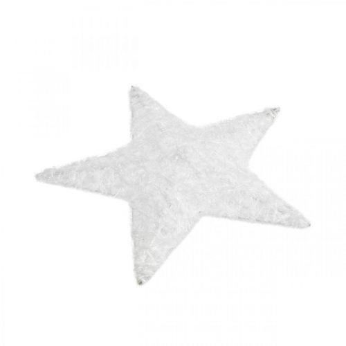 Floristik24 Décoration de Noël étoile Décoration de Noël étoile laine blanche H30cm