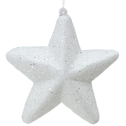 Floristik24 Déco étoile blanche à suspendre 20cm