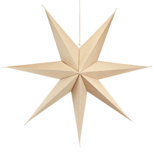 Article Étoile décorative pour éclairage en papier jute naturel Ø75cm