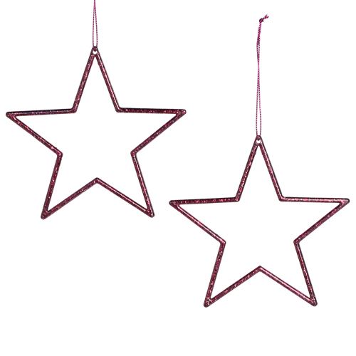 Étoiles décoratives décorations pour sapin de Noël Berry Glitter Ø12cm 12 pcs