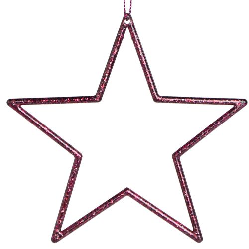 Article Étoiles décoratives décorations pour sapin de Noël Berry Glitter Ø12cm 12 pcs