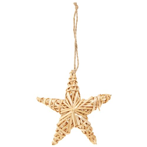 Article Étoiles décoratives pour sapin de Noël en rotin naturel 11 cm 6 pièces