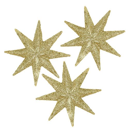 Floristik24 Étoiles décoratives dorées Ø5cm 20 pcs