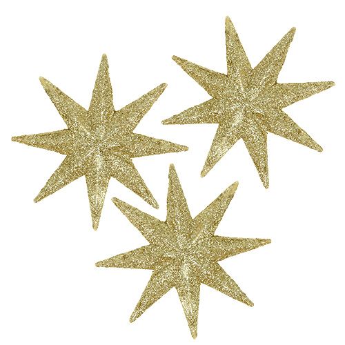 Floristik24 Étoiles décoratives dorées Ø5cm 20pcs