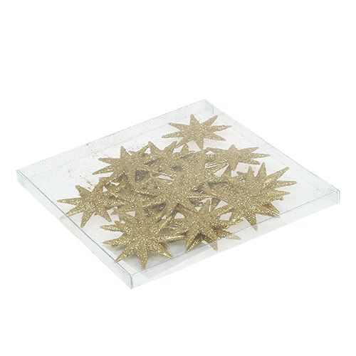 Floristik24 Étoiles décoratives dorées Ø5cm 20 pcs