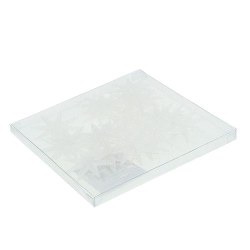 Floristik24 Étoiles décoratives blanches Ø5cm 20 pcs