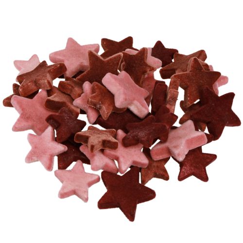 Article Étoiles décoratives floquées à disperser Bordeaux Marron Ø4/5cm 40 pcs