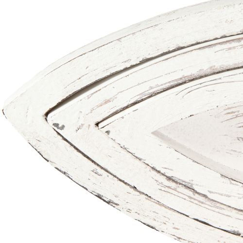 Article Plateau Décoratif Bois Poisson Blanc Naturel L30/40/50cm Lot de 3
