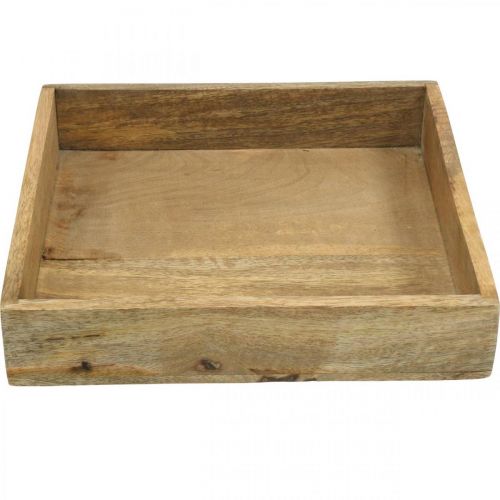 Floristik24 Plateau décoratif plateau en bois disposition rectangulaire sous-couche 27×27cm