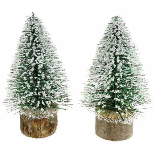 Floristik24 Décoration de Noël, sapin de Noël décoratif, mini sapin vert avec neige H15cm Ø9,5cm 6 pcs