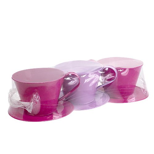 Tasse décorative Ø 16 cm H. 12,5 cm 3 p. | Floristik24.fr
