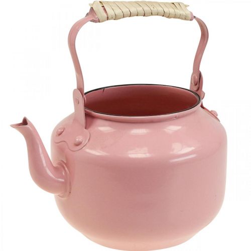 Floristik24 Jardinière bouilloire décorative métal vieux rose Ø8,6cm H16cm