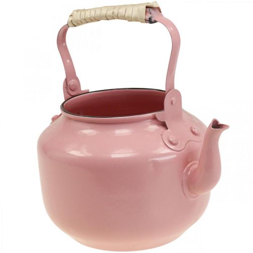 Floristik24 Jardinière bouilloire décorative métal vieux rose Ø8,6cm H16cm