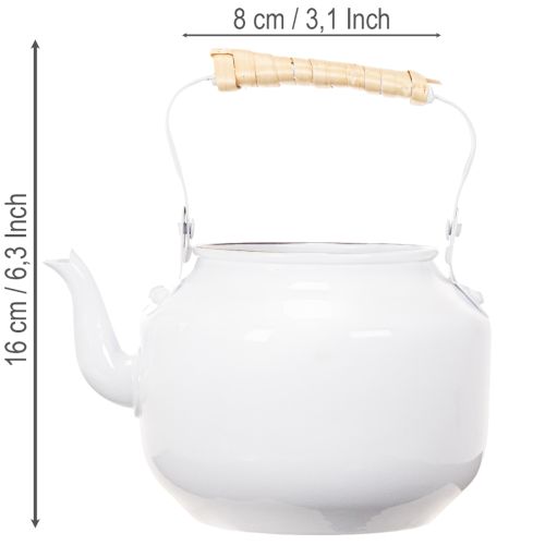Pot de fleurs décoratif en métal blanc, style shabby chic, Ø 8,6 cm, H 16 cm, style vintage. | Floristik24.fr