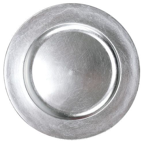 Article Assiette décorative argent Ø28cm