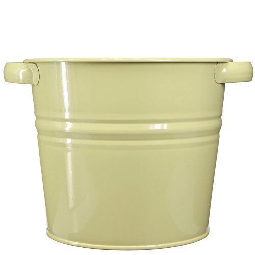 Article Pot décoratif métal pot de fleur jaune vert 31x26x21,5cm