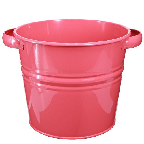 Floristik24 Pot décoratif anses de pot de fleur en métal rose 31x26x 21,5cm