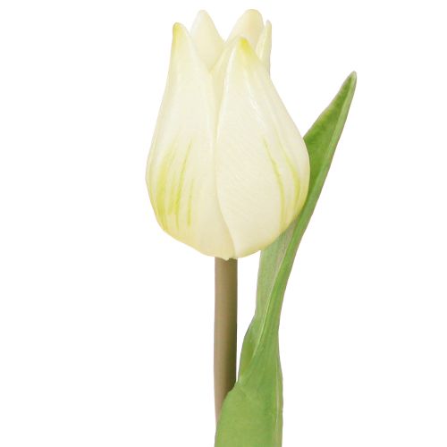 Article Tulipes décoratives Fleurs artificielles Blanc Crème 20cm 6 pcs