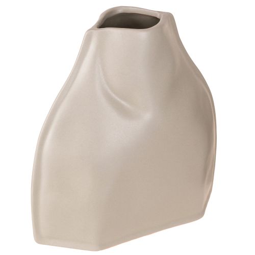 Article Vase décoratif en céramique gris moderne 22 × 9 × 22,5 cm