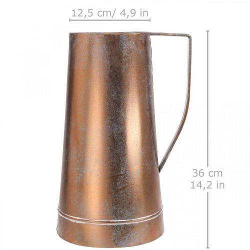 Article Vase déco cruche décorative couleur cuivre déco vintage L21cm H36cm