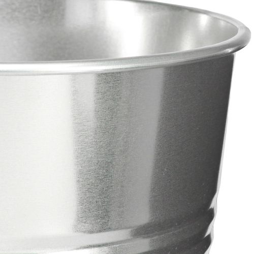 Article Vase décoratif métal conique grand vase argenté H38,5cm 14,5L