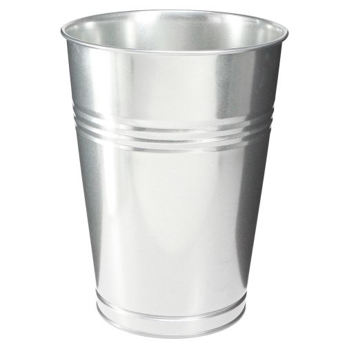 Vase décoratif pour décoration à sec vase métal argenté H30cm 7,5l